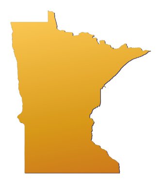 Minnesota (USA) map clipart