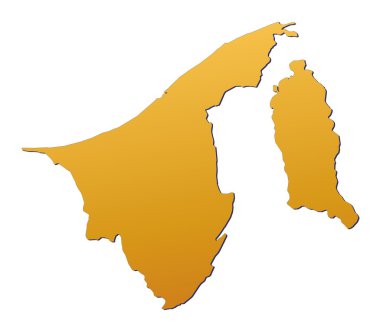 Brunei map clipart