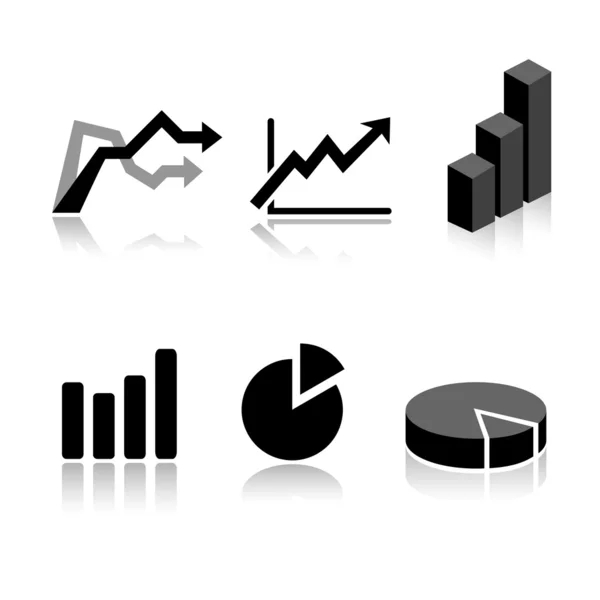 Graph icons — Stock Photo, Image