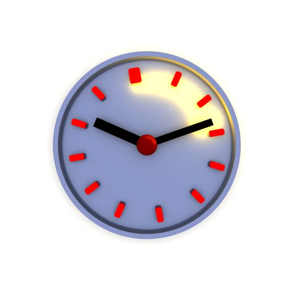 Uhr mit markiertem Zeitintervall — Stockfoto