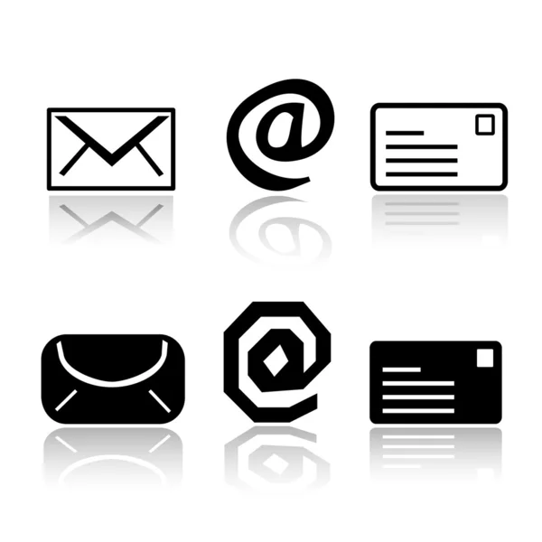 Set of 6 mail icons — Stock Photo, Image