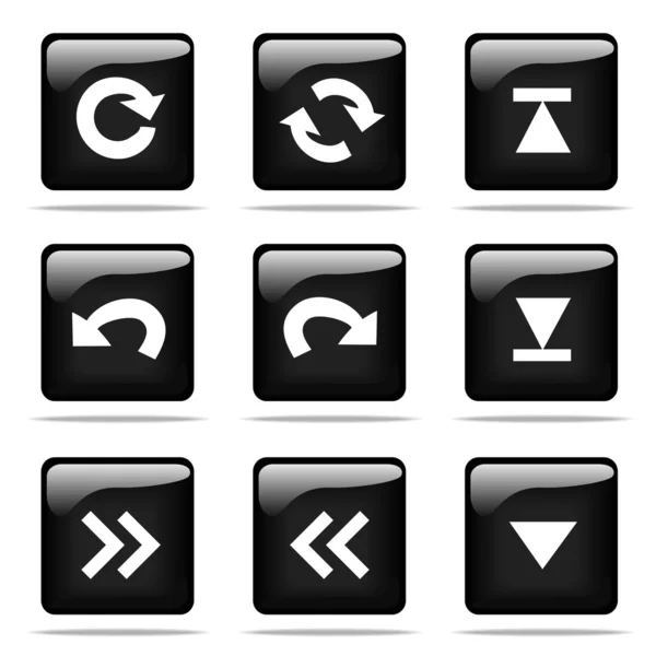 Conjunto de botones brillantes con iconos — Foto de Stock