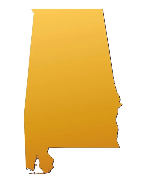Alabama (usa) karte — Stockfoto
