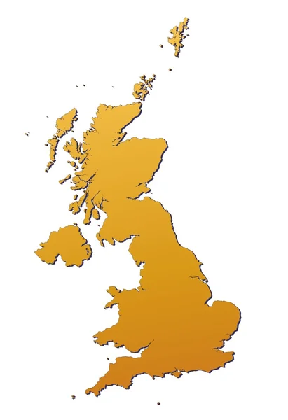 Karte des Vereinigten Königreichs — Stockfoto