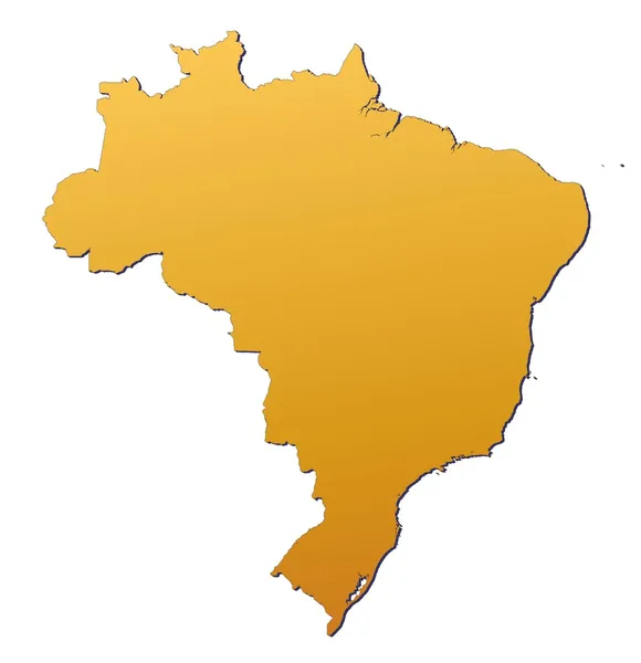 Mapa Brazílie — Stock fotografie