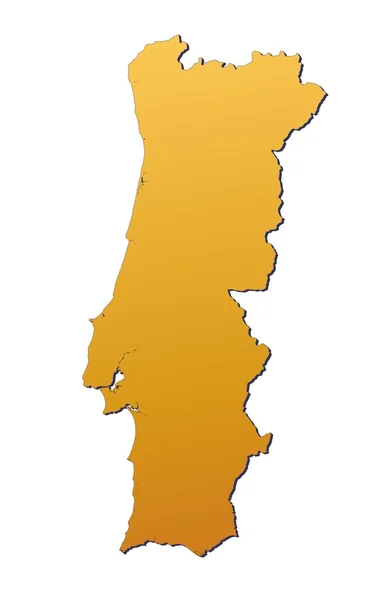 Portogallo mappa — Foto Stock