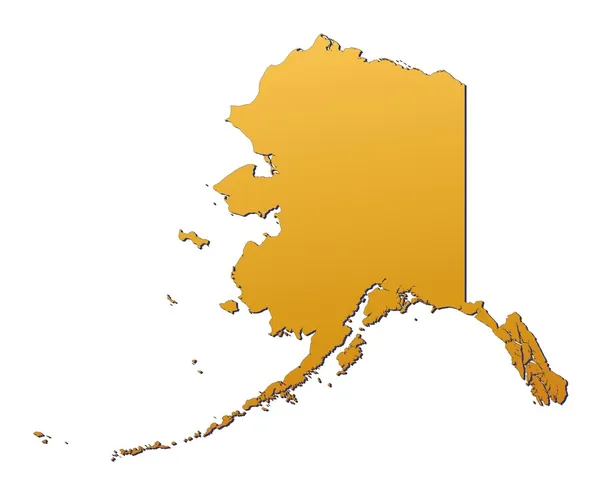 Kaart van Alaska (Verenigde Staten) — Stockfoto