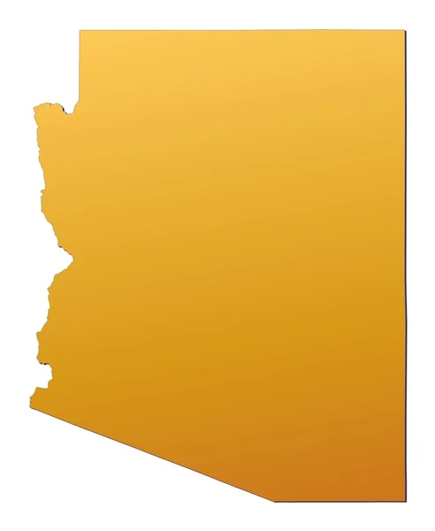 Arizona (Usa) karta — Stockfoto
