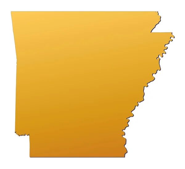 Arkansas (Usa) kaart — Stockfoto