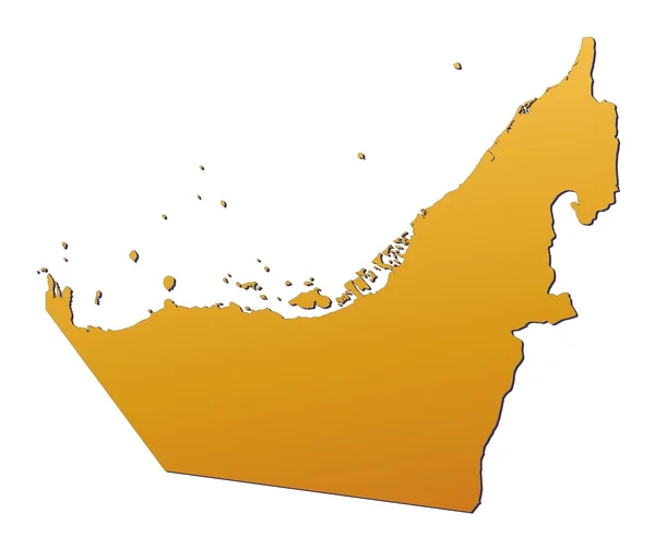 Mapa dos Emirados Árabes Unidos — Fotografia de Stock