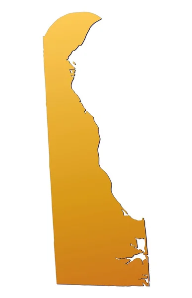 Delaware (Estados Unidos) mapa — Fotografia de Stock