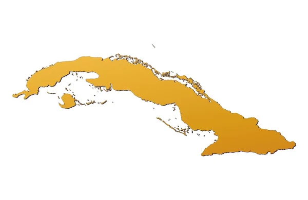 Mapa Kuby — Zdjęcie stockowe