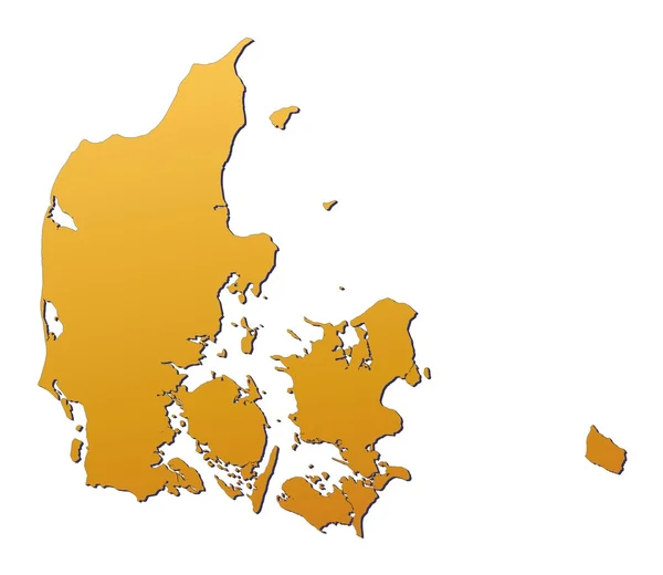 Dinamarca Mapa — Fotografia de Stock