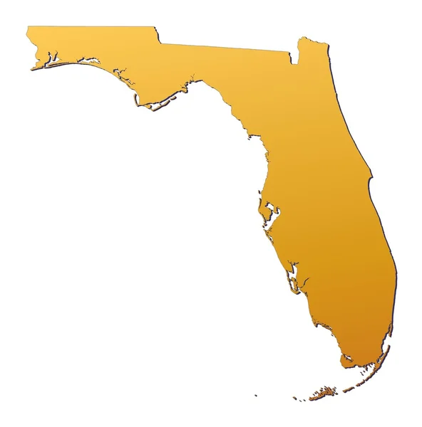 Χάρτης της Φλόριντα (ΗΠΑ) — Φωτογραφία Αρχείου
