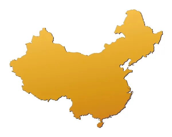 Китай карта — стокове фото