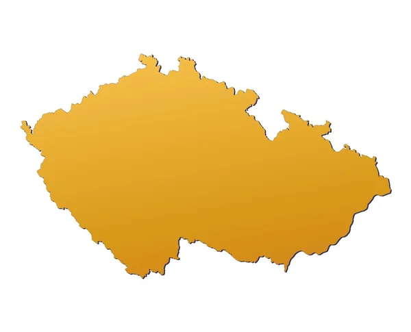 Карта Чеська Республіка — стокове фото