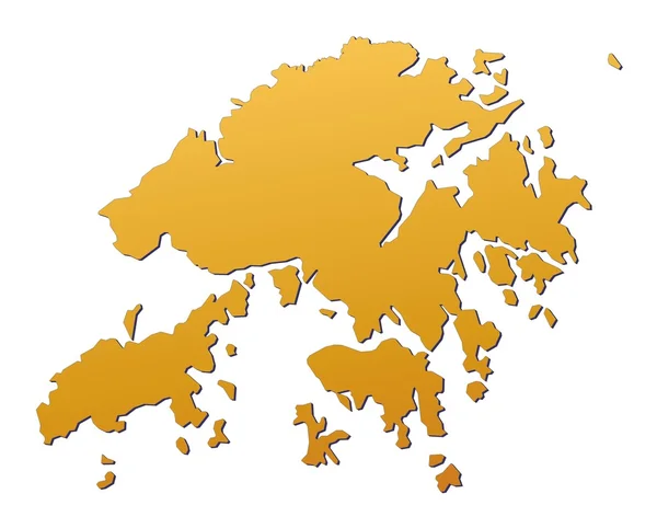 Mapa de Hong Kong — Fotografia de Stock