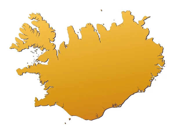 Islândia Mapa — Fotografia de Stock