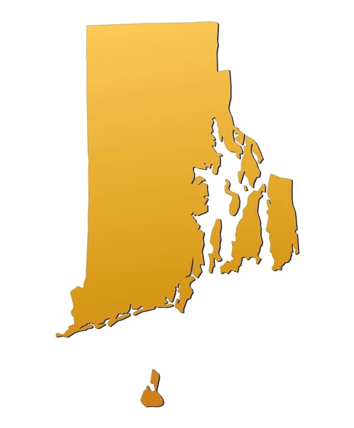 Rhode Adası (ABD) harita — Stok fotoğraf