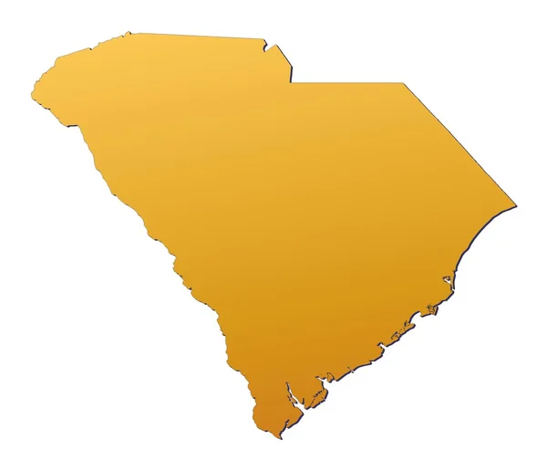 South Carolina (Usa) karta — Stockfoto