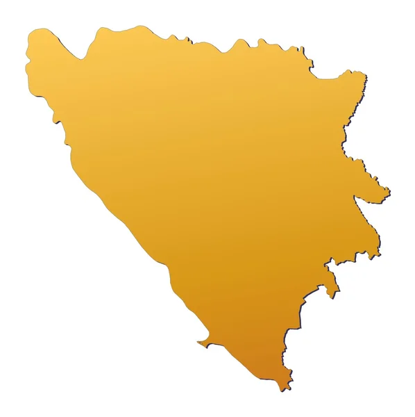 Карта Боснія і Герцеговина — стокове фото