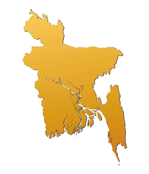Μπαγκλαντές χάρτη — Φωτογραφία Αρχείου
