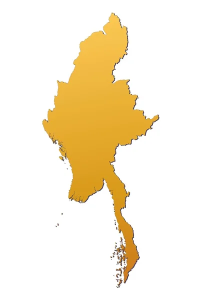 Burma map — Stock Photo, Image