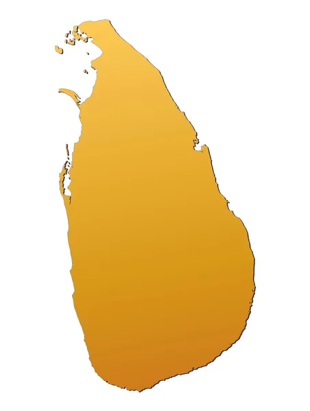 Sri Lanka Mapa — Fotografia de Stock