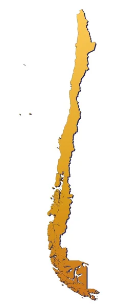 Cile Mappa — Foto Stock