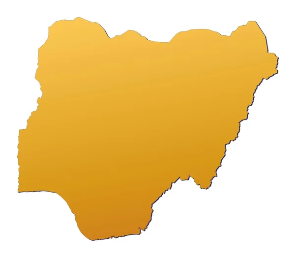 Nigeria karte — Stockfoto