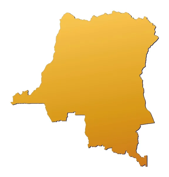 Демократична Республіка Конго карта — стокове фото