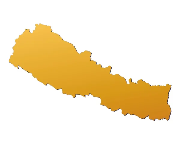 Mappa Nepal — Foto Stock