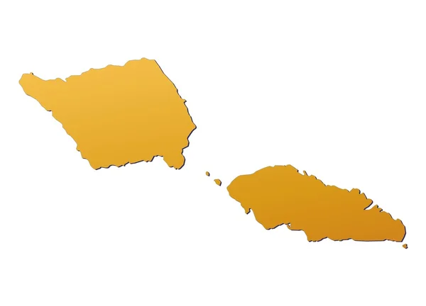Samoa mapa — Fotografia de Stock