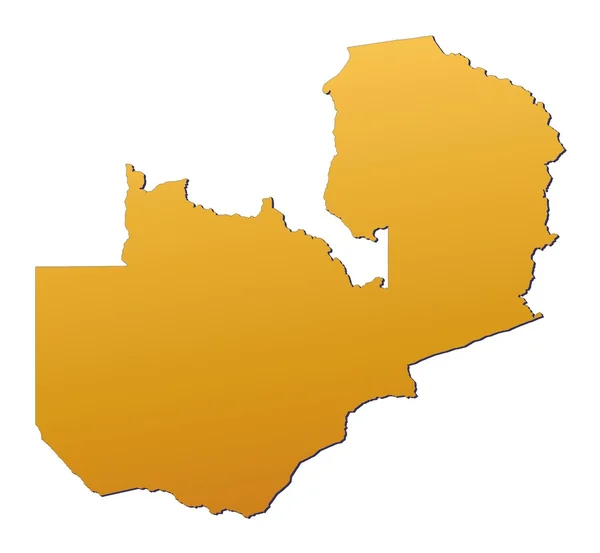 Sambia-Karte — Stockfoto