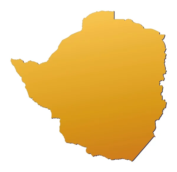 Simbabwe Karte — Stockfoto