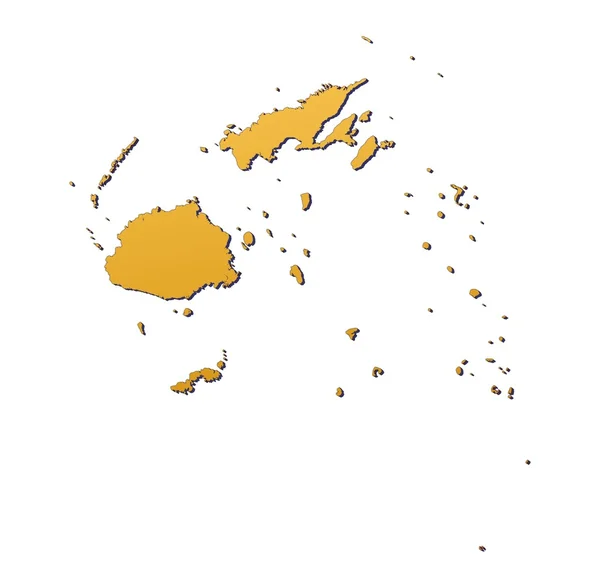 Карта Фиджи — стоковое фото