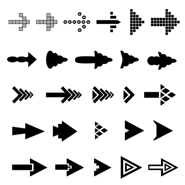 Set di 25 varianti di forma a freccia — Foto Stock