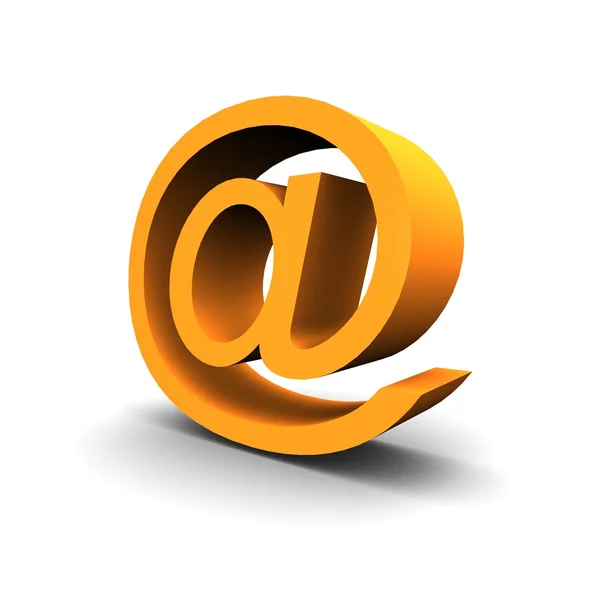 E-symbol 3d renderad bild電子メールのシンボルの 3 d レンダリング イメージ — ストック写真