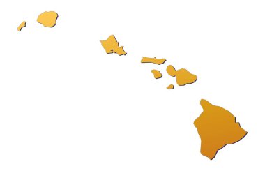 Hawai map clipart