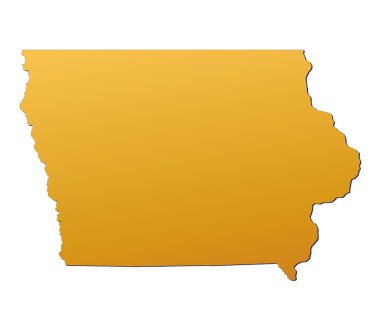 Iowa (USA) map clipart