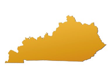 Kentucky (USA) map clipart