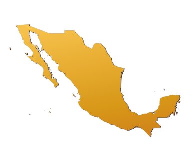 Mexico map clipart