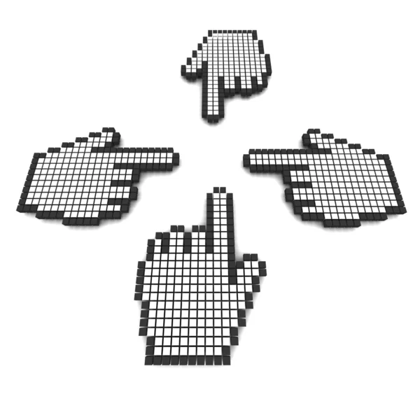 Computer hand cursors — Stockfoto