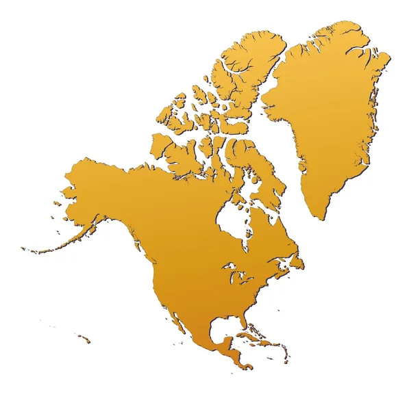 Північна Америка карта — стокове фото