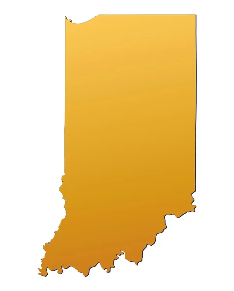 Indiana (Usa) kaart — Stockfoto