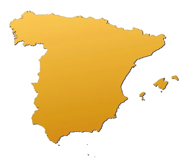 西班牙地图 — 图库照片