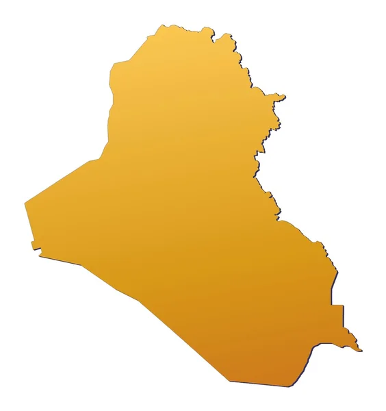 Irak Térkép — Stock Fotó