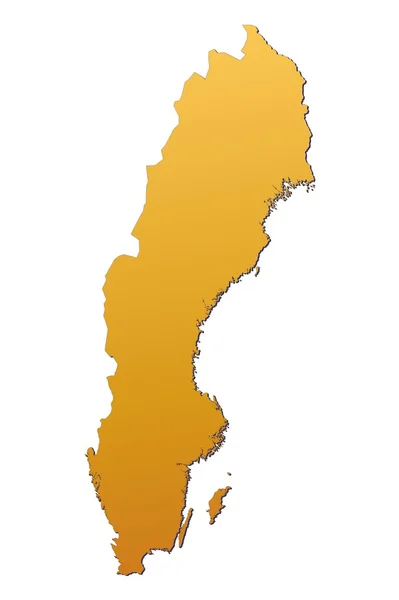 Швеція карта — стокове фото
