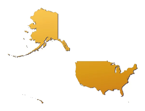 Amerikai Egyesült Államok térképe — Stock Fotó