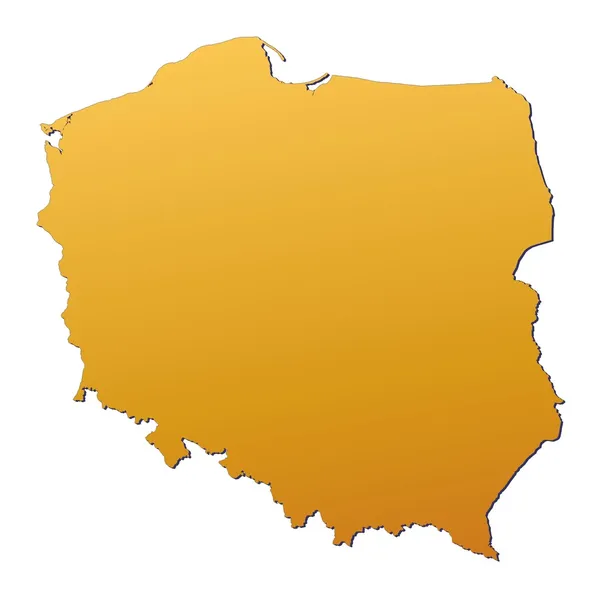 Polónia Mapa — Fotografia de Stock